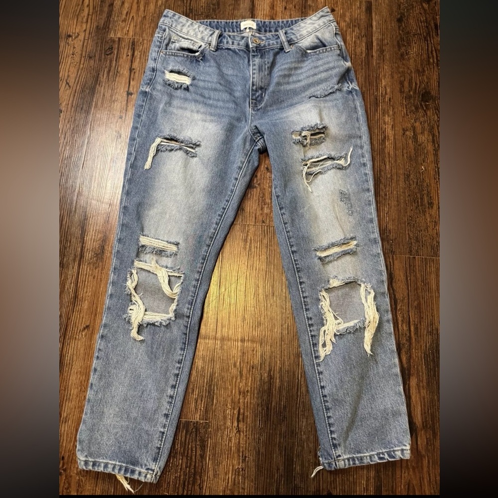 Special A High Rise Jeans Women’s Size 9 Blue Distressed Light Wash Denim Pants